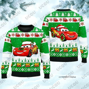 2026 The Cars Lightnight Mcqueen 95 Ugly Christmas Print Hoodies For Men Women Children Casual Sweatshirt Oversized Kids Tops