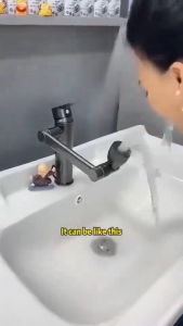 Kitchen Faucet stainless 1080 Degree Rotating Single Cold sink/Wall Mounted Faucet Modern Rotatable