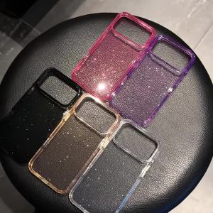 Luxury Bling Sparkling Starry Sky Pattern for iPhone 18 Pro Max 17 16 15 14 13Pro Plus 17E 16E Air Flash Transparent Phone Case.