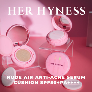 HER HYNESS NUDE AIR ANTI-ACNE SERUM CUSHION SPF50+ PA++++ 12G. (ตลับเดี่ยว) เฮอ ไฮเนส นู้ดแอร์ แอนตี้แอคเน่ เซรั่มคุชชั่น เอสพีเอฟ 50+ พีเอ++++ 12 กรัม