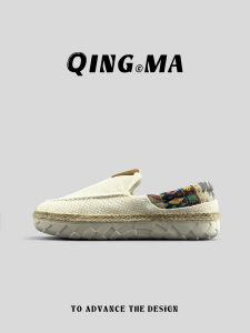 QING_MA | Breathable Linen Slip-on Loafers