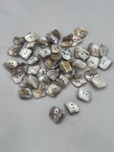 Natural High-End Shell Knob Knitted Cashmere Chiffon Small Fragrance Style Snowflake Premium Quality Coat Button