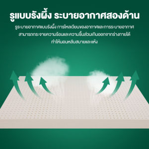 AIBE ที่นอน ที่นอนยางพาราแท้ 100% 3/3.5/5/6ฟุต ยางฉีด ไม่ใช่ยางอัด รุ่น ปลอกซิปถอดได้ ท็อปเปอร์ ที่รองนอน topper latex ยางพารา เกรดA