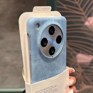 Handmade Denim Material Oppo Findx8 Phone Case Creative Personality Hong Kong Style Autumn Winter Warm Handmade Gift
