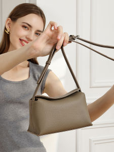 BeeGreen Women Genuine Leather Small Shoulder Bag Minimalist Commuter Bag Fashion Pillow Bag High Quality Plain Sling Bag