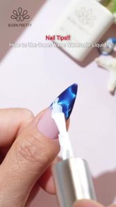 BORN PRETTY 1/2Pcs Ocean Wave Watercolor Liquid Gel Nail Polish Set White Watercolor 3 Seconds Spread Gradient Summer Nails