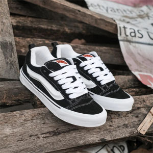 Knu Sokol American Retro Sports Running Shoes Black White Classic Fat Bread Men Casual Board Shoes Breathable Flat Heel Rubber Sole