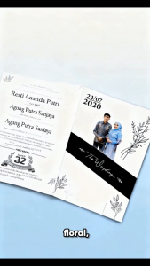 200 Undangan Pernikahan Khitanan Model Sabuk Hitam SR618