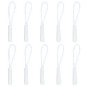 10Pcs Zipper Pull Puller End Fit Rope Zipper Pull Replacement Zipper Tab Tag Cord Extension Fixer Backpack Suitcase Zipper Cord
