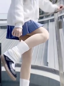 ถุงเท้ายาว ไม่มีเท้า สูงระดับ เลกกิ้งหุ้มขา ถุงเท้า ถักสีทึบ ถูกเสริม รุ่น LA348