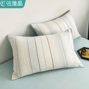 Pure Cotton Pillowcases 2024 Summer Single 48cmx74cm Full Head Cover One Pair Pack Breathable Soft Fabric Durable Bedding