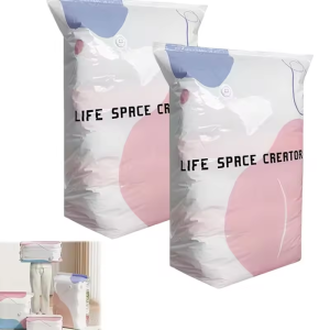 2 Chiếc Túi Nén Chân Không Dày Dặn Trong Suốt Dùng Trong Gia Đình Đựng Quần Áo Chăn Mền Chống Rách Tái Sử Dụng
