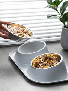 e-WEITA | Feeding Bowl for Cats and Dogs Anti-Leak Stainless Steel