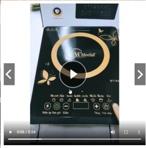 Bếp điện từ Media MD-BT1820 tặng kèm nồi - Phím cơ Media MD-BT1820 công suất 2000W[HÀNG CHÍNH HÃNG]