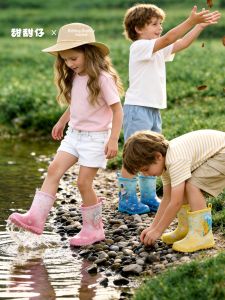 Non-slip Flashing Lights Rain Boots Kids