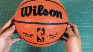 WILSON BLACK SIZE 7 COMPOSITE LEATHER BASKETBALL WITH FREEBIES PINNET AND PUMP INDOOR/OUTDOOR
