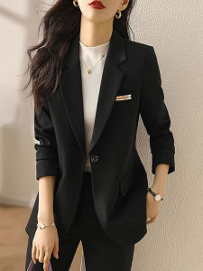 Stylish French Petite Professional Long-sleeve Suit Jacket