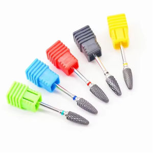 5Pcs Ø2.35 X 6mm Stainless Steel Burs Nail Drill Bits Machine Nail Cutter Nail File Manicure Carbide Nail Drill Bit Dental Burs