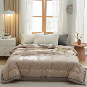 ผ้าห่ม ผ้านวมห่มสบาย นุ่ม ลื่น ไม่คัน ผ้าห่มไยไหม ผ้าห่มสีพื้น