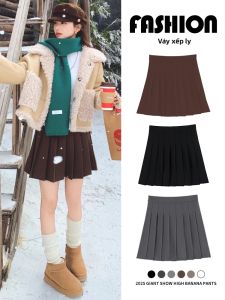 YIFANSHI | High Waist Slimming Pleated A-Line Short Skirt