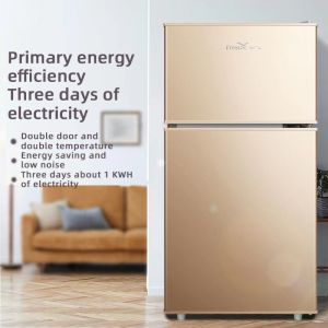 refrigerator Small refrigerator mini fridge refrigerator with freezer Home Refrigerator Dormitory Rental Mini Freezer Refrigeration Double Door Energy-saving Refrigerator 38L