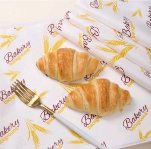 Wax Paper / Baking Paper Motif BAKERY GANDUM BAKERY LABEL NEWSPAPER uk 18x18 22x22 cm ~ 50 PCS.