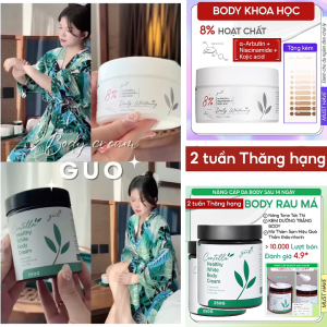 Bộ 2 Kem Body Ngày Đêm Giúp Dưỡng Sáng Da Toàn Thân Nâng Tone Tức Thì GUO