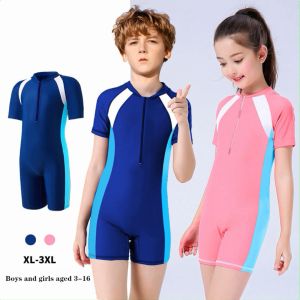 【Sunny Beach】Ready stocks Childrens Swimsuits Girls One-Piece Professional Training Childrens swimsuits girls one-piece professional training flat angle sun protection sports swimsuits childrens swimsuits middle-aged and  childrens swimsuits