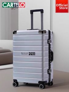 CARTELO | Large Capacity Student Travel Suitcase with Password Protection Aluminum Frame