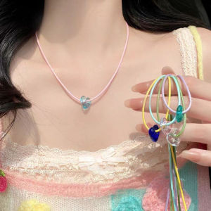 Swag Korean Fashion Clear Love Color Rope Necklace: A Perfect Spring & Summer Gift