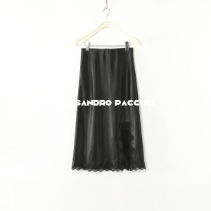 Black Label Extended Lace Side Slit Half Skirt
