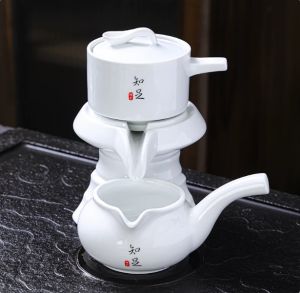 Teapot Tea Set Kung Fu Set Rotating Home Tea Maker Ceramic Teacup Tea Tray