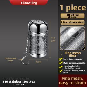 Mini Stainless Steel Tea Strainer Tea Filter Tea Leaf Filtering Net Tea Brewing Tool Flower Tea Fan Essential Tea Warehouse