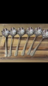 Thìa inox cao cấp 316 thìa Chockmen Đức đẹp sang trọng an tâm sức khỏe muỗng inox họa tiết kim cương thép không gỉ