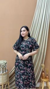 DASTER DRESS WANITA DEWASA BUSUI KANCING DEPAN RAYON ADEM TERBARU BATIK ROYAZS