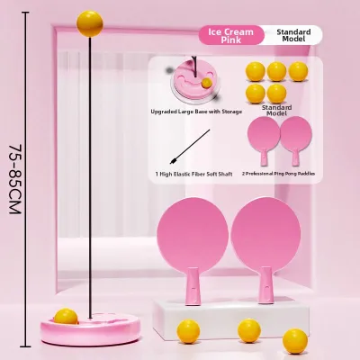 MONLEYTA | Child Indoor Ping Pong Trainer Parent-child Interaction Sensory Integration Training Hand-eye Coordination Exercise Set