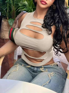 เสื้อกั๊กแขนกุดแบบสวมหัวสีพื้น ทรงเข้ารูป ผ้าฝ้ายผสม ทรงเข้ารูป แขนกุด แฟชั่นฤดูร้อน สำหรับผู้หญิง