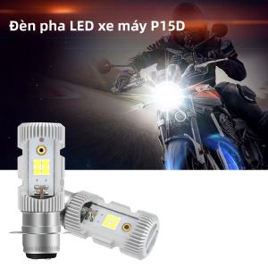 1x P15D 6000K Đèn Pha LED Trắng Động Cơ Bóng Đèn 12V Sáng Đèn Xe Máy Dành Cho Xe Yamaha Raptor 700 700R Honda TRX450R