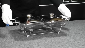 JD JINDIN Food Warmer With lid and stainless steel stand Suitable for buffet wedding party banquet hotel