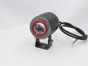 General new motorcycle small spotlight 46 dazzling large steel cannon spotlight external modified light yellow laser cannon