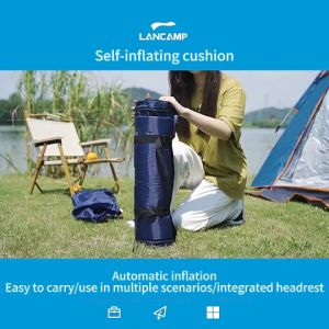 《A companion for comfortable travel》Vehicle inflatable cushion Easy to use in multiple scenes convenient to carry and store Self-inflatable mattress Rear travel bed for Travel sleeping mat for  Multifunctional inflatable cushion