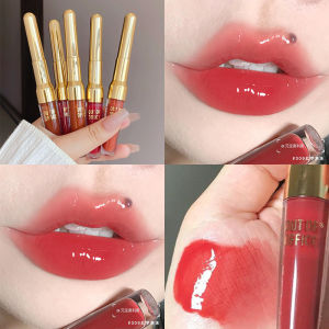 Double-Headed Mirror Shine Lip Glaze Lipstick Waterproof Long-Lasting Moisturizing Non-Stick Cup Womens Lip Makeup Tool