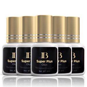 10 Bottles IBeauty Super Plus Glue Eyelash Extension 5ml Black Cola Gold Cap Korea 1-2S Fast Dry Makeup Tools Supplies Health
