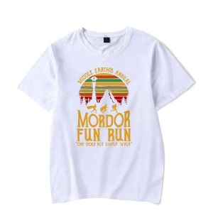 Sanrio | Middle Earth Annual Mordor Fun Run Print T-shirt Men Women Summer Oversize T-shirts Cover Loose Street Hip Hop Couples T-Shirts