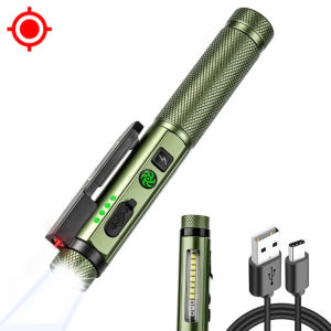 800 Lumen Rechargeable EDC LED Flashlight Pocket  Pen Light With Magnetic Base & Clip for Outdoor Hiking Work & Emergency