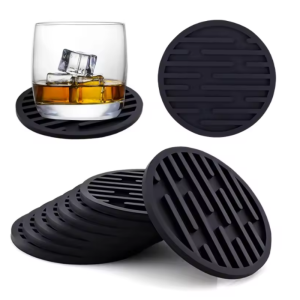 10cm Silicone Coasters Round Heat Resistant Rubber Tea Cup Mat Table Mat Drink Coffee Mug Glass Beverage Holder Pad Decor