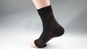 1Pair Copper Compression Recovery Foot SleevesCopper Infused Plantar Fasciitis Socks for Arch PainReduce Swelling & Heel Spurs