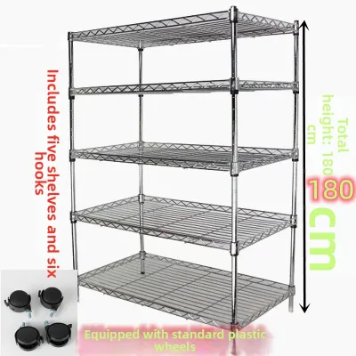 Modern Minimalist Home Storage Rack Four Layers Carbon Steel Metal Shelf Kitchen Pot Holder Floor Mounted 30cm Wide Shelf
