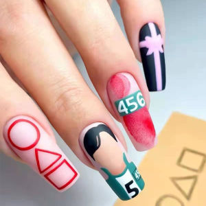 MONLEYTA | Handmade Nail Art Stickers Short And Medium Length New Autumn Winter Collection Fashionable And Elegant Nail Tips By MONLEYTA