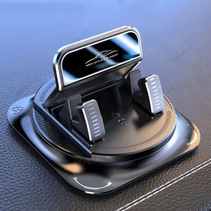 Universal Car Phone Mount Anti-Slip Silicone Dashboard Holder 360-Degree Free Rotation Head-Up Navigation Stand for Mobile Phone